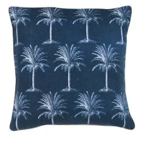 Blue Palm Tree Cushion