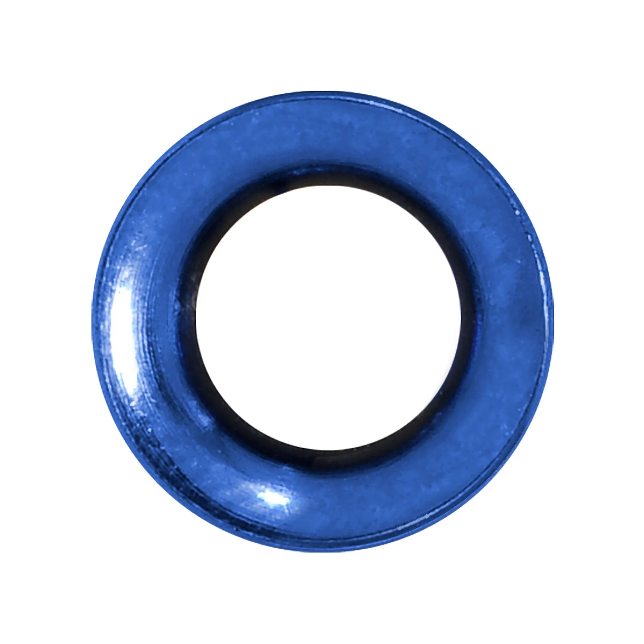 0 Gauge Royal Blue Anodized Titanium Screw Fit Tunnel