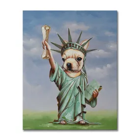 100% handmade Dog of liberty 32x40 Inch (80x100cm)