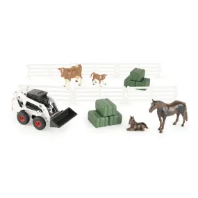 1:32 Animal Set with Bobcat Skid Steer 47394