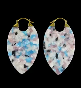 14G Ovate Pink & Blue Fructose Acetate Hangers