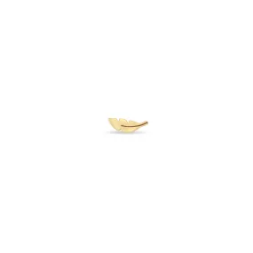 14k Itty Bitty Feather Stud