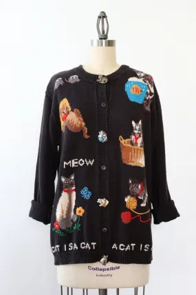 A Cat Is A Cat Cardigan S/M