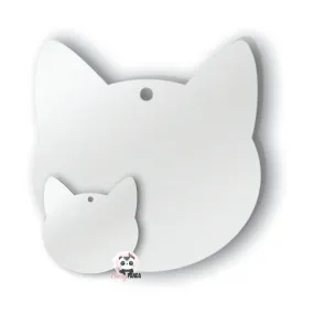 Acrylic Blank Clear Cat Head - (Sizes) {Recommended for Sublimation}