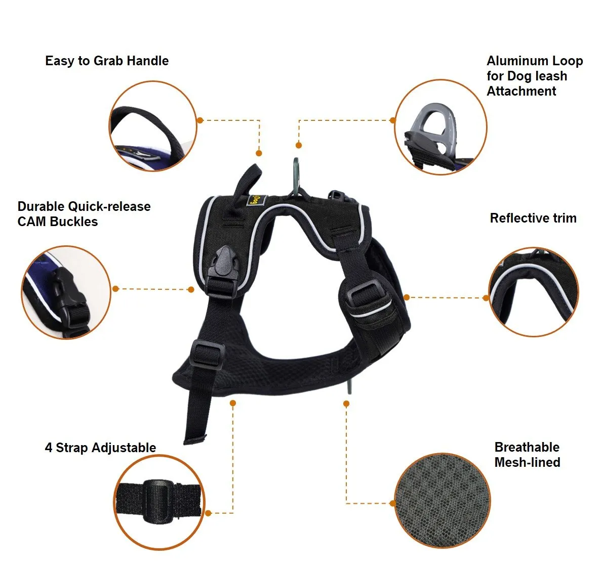 Alpine Reflective Harness | Reflective Dog Harness