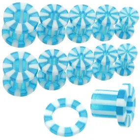 Aqua Candy Stripe Screw Tunnel