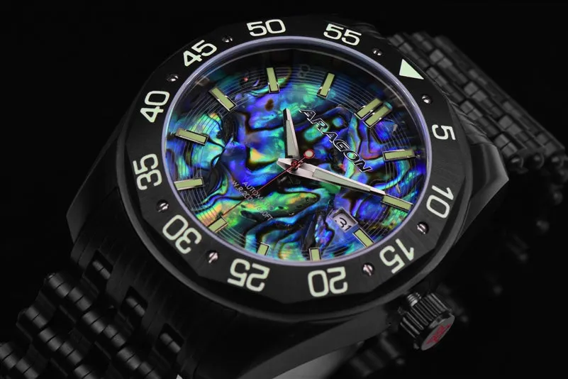 ARAGON Charger Abalone Automatic 50mm A146BLK