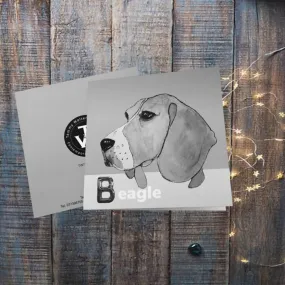 B for Beagle Greeting Card