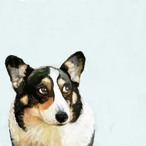 Best Friend - Good Boy Tri Corgi Canvas Wall Art