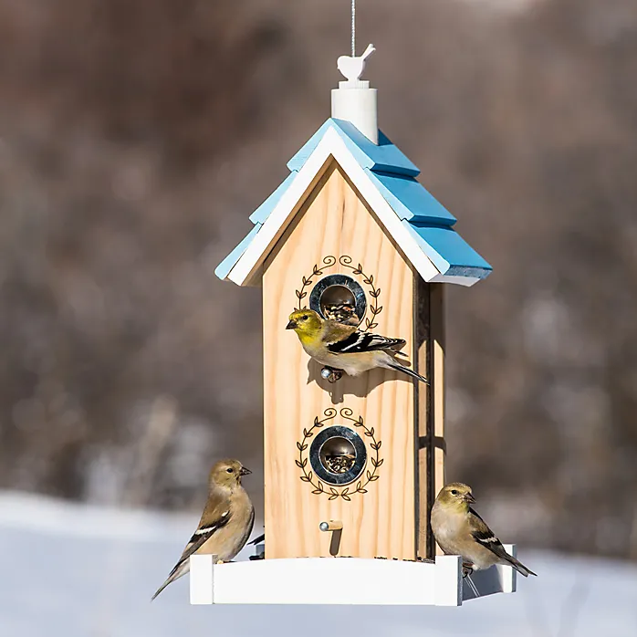 Birdfeeder - House with Wooden Roof