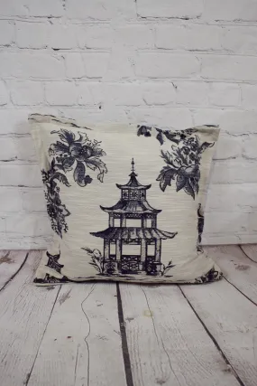 Blue Pagoda Pillow