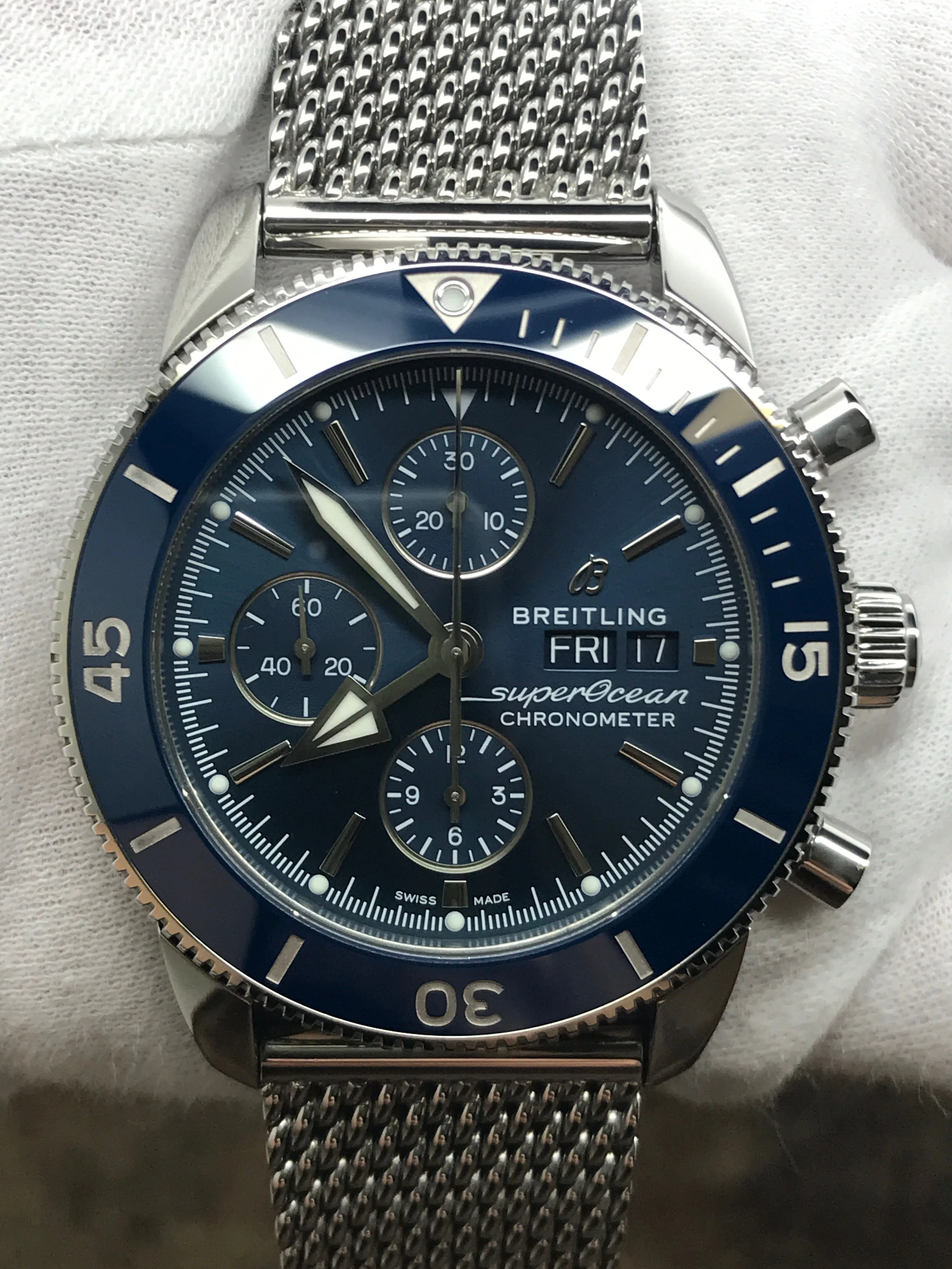 Breitling Superocean Heritage Chronograph  A13313161C1A1 Blue Dial Automatic Men's Watch