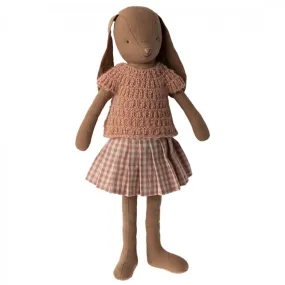 Bunny Size 3, Chocolate Brown Knitted Shirt and Skirt