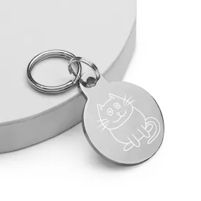 Cat 1 Engraved pet ID tag