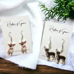 Chihuahua Earrings - Dog Earrings, Chi Mom, Dog Jewelry, Dog Mom, Chihuahua Jewelry, Dog Accessories, Puppy Earrings, Chihuahua Accessories