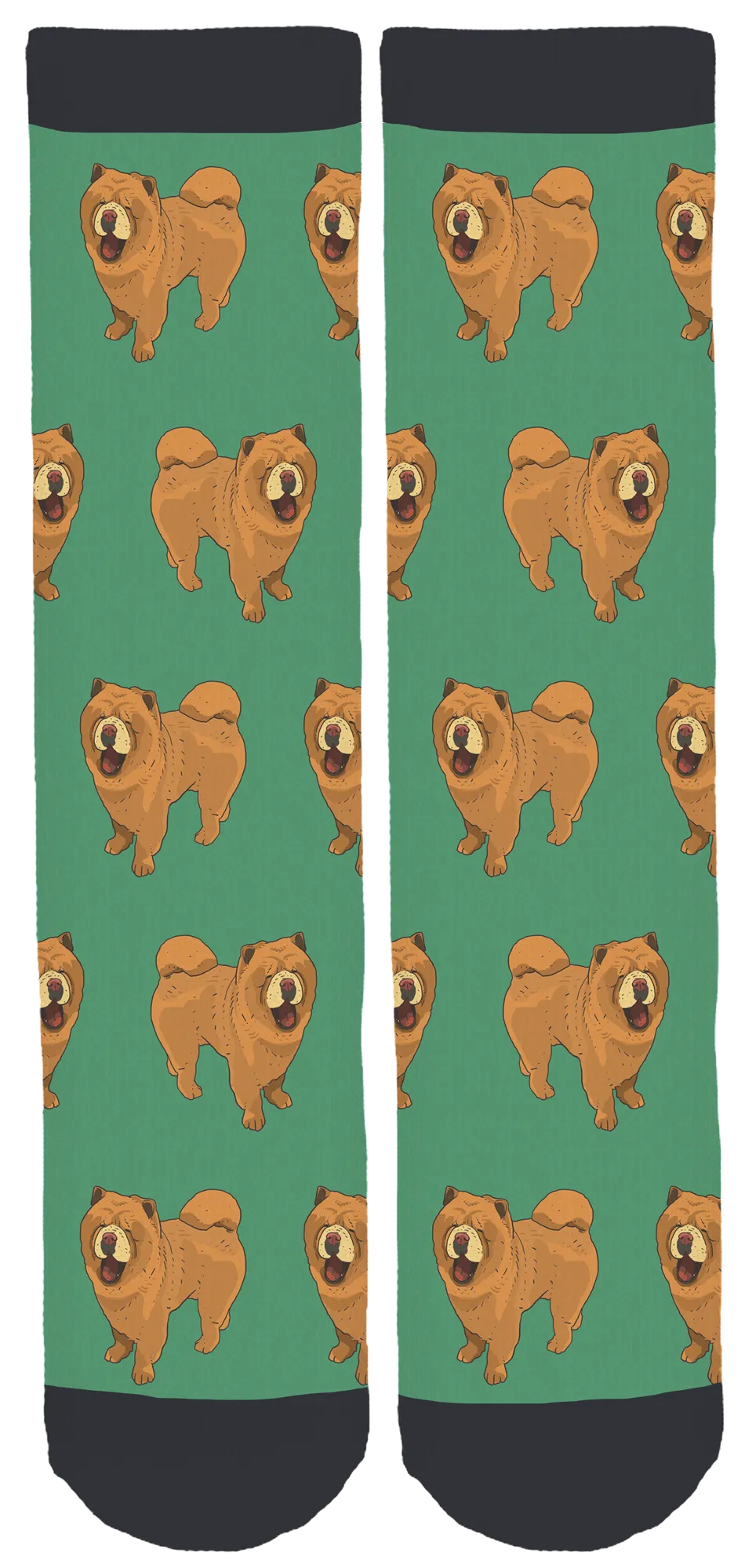 Chowder the Bear Dog Green Crew Socks