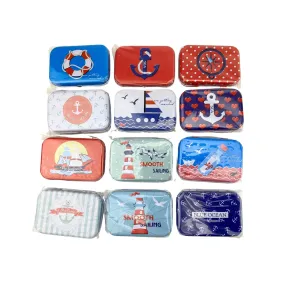 Collectable Rectangular Nautical Tin Boxes