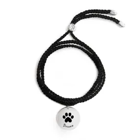 Custom Pet Print Silver Bracelet