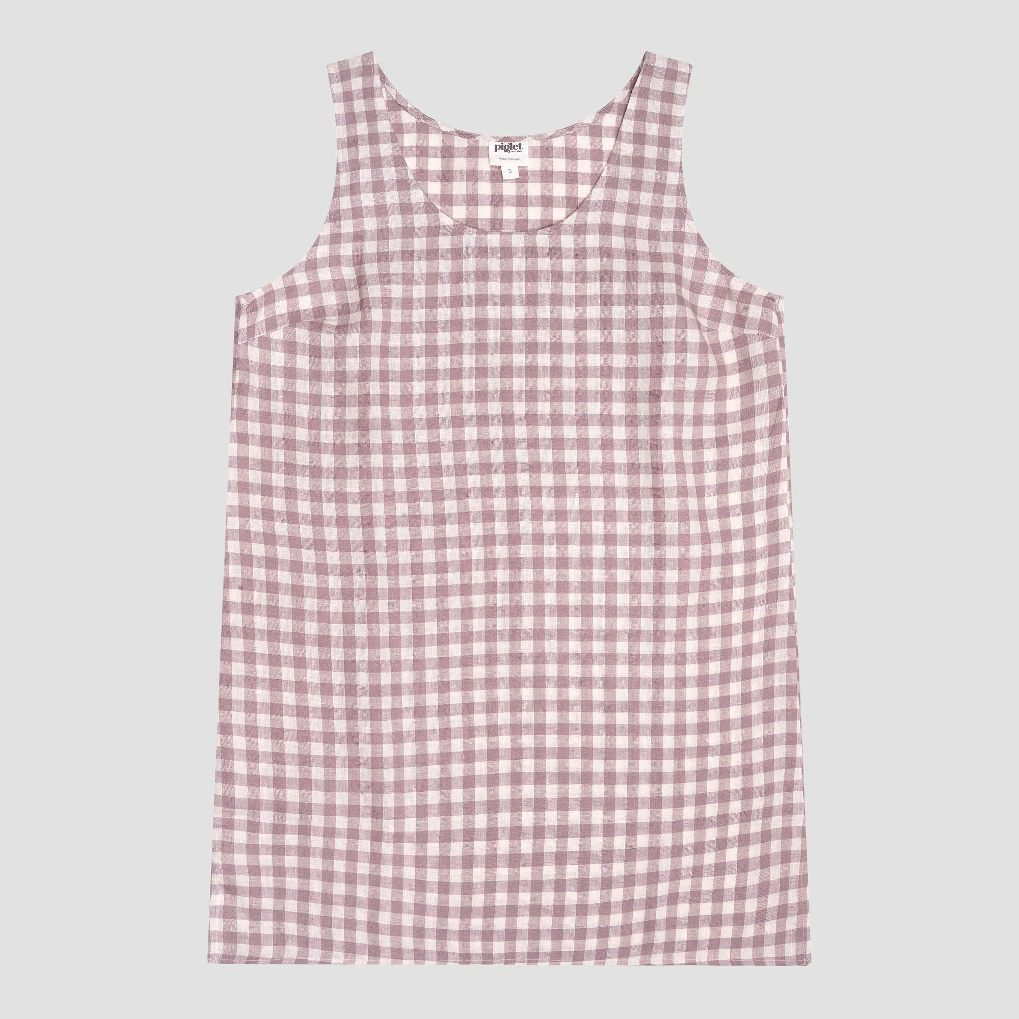 Elderberry Gingham Linen Night Dress