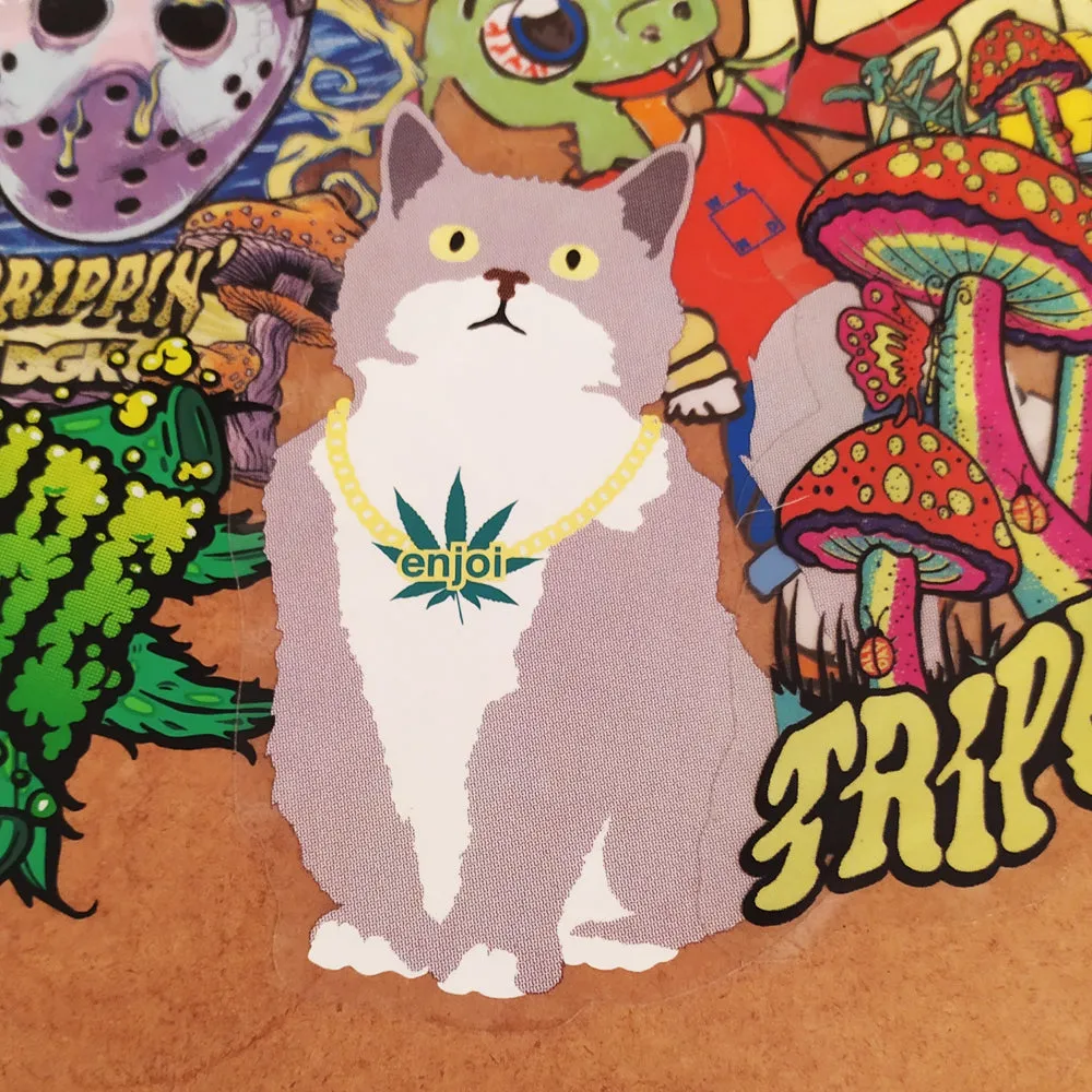 Enjoi Weed Cat Skateboard Sticker