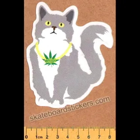 Enjoi Weed Cat Skateboard Sticker