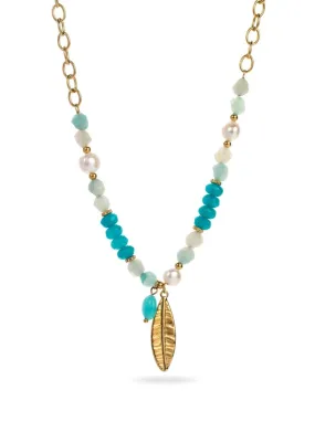 Feather and Bead Necklace