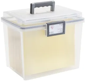 File Box (Letter) with Handle and Organizer, WeatherPro® - 19 QT - Gasket Box