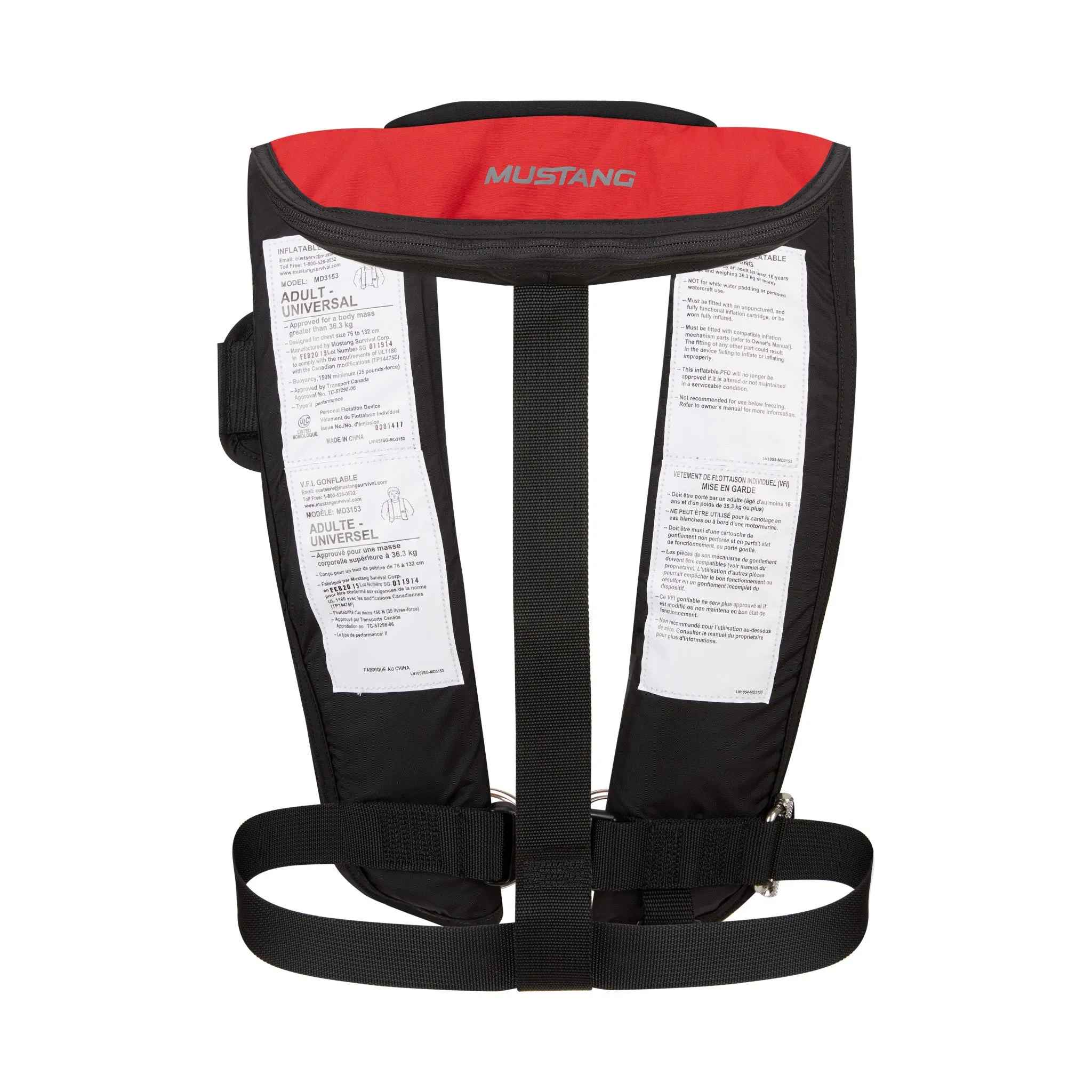 HIT Hydrostatic Inflatable PFD with Tether Point