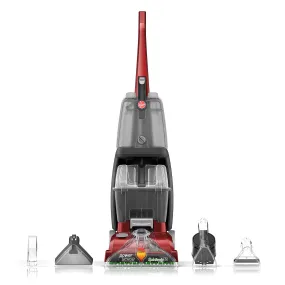 Hoover Power Scrub Deluxe Carpet Cleaner Machine, Upright Shampooer, FH50150, Red