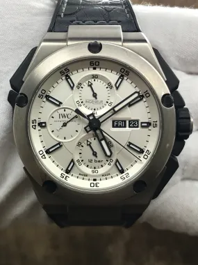 IWC Ingenieur Double Chronograph IW386501 White Dial Automatic  Men's Watch