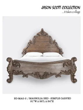 Jason Scott Magnolia Bed (Simple Carved)