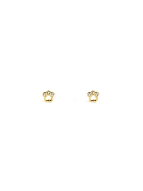 Paw Kids Gold Earrings