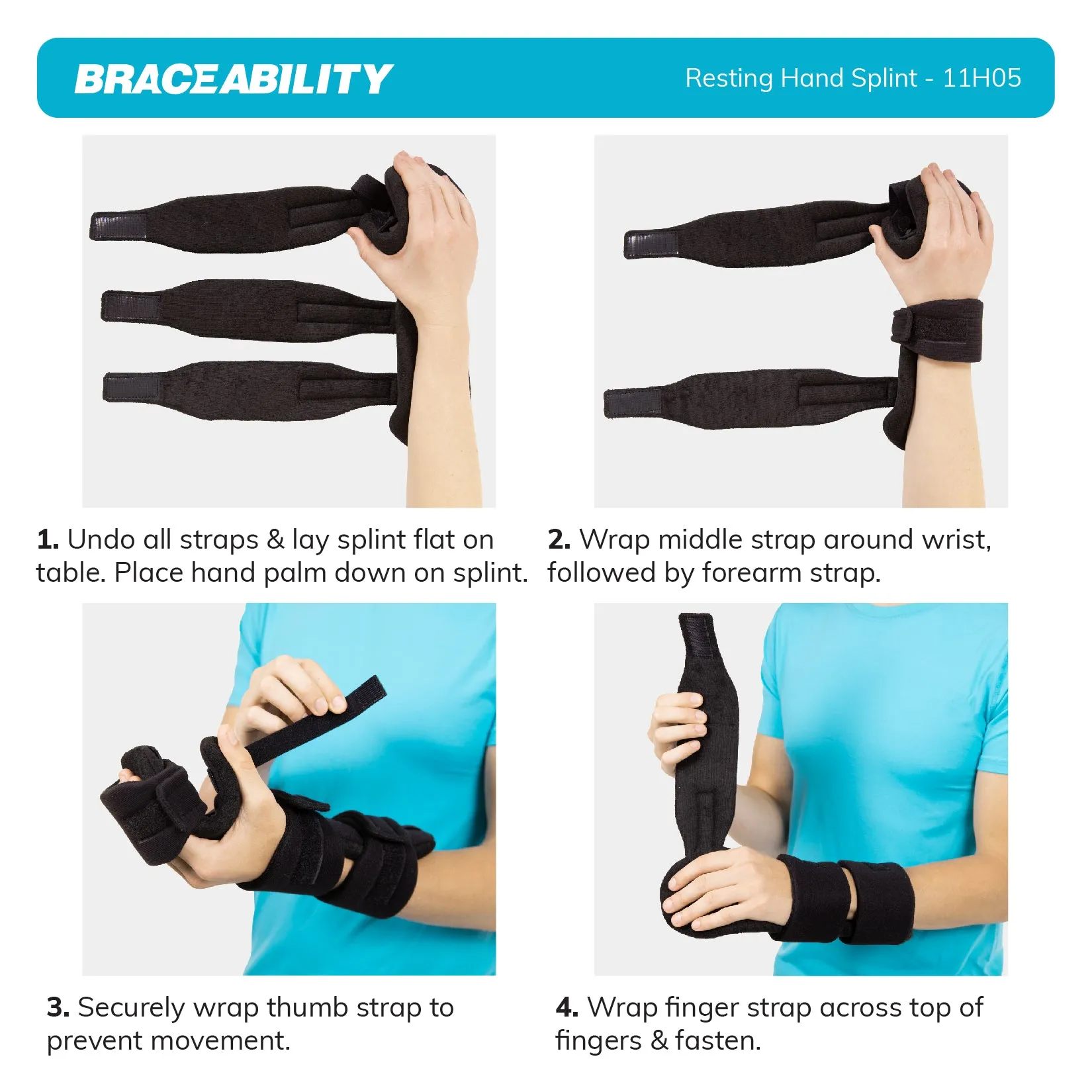 Resting Hand Splint | Day or Night Soft Wrist and Finger Immobilizer Brace for Surgery or Stroke Recovery