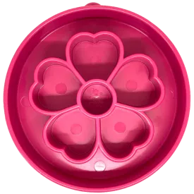 SodaPup Enriching Slow Feeder Flower Ebowl for Dogs Pink