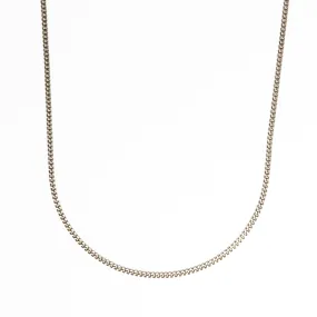 Thin Cuban Chain Necklace - Sterling Silver 3.5 mm