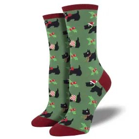 Women's Festive Scottie Socks