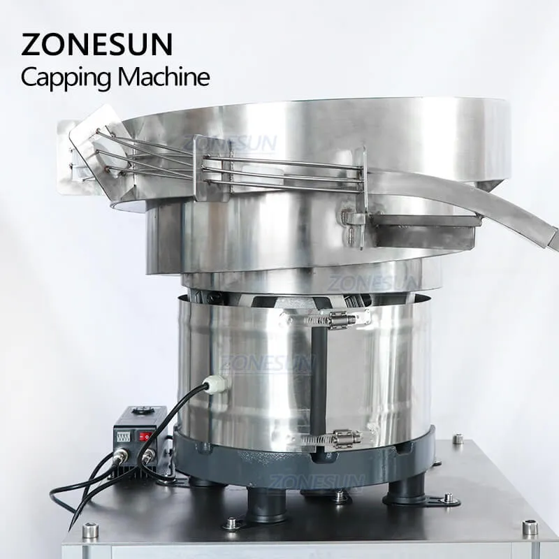 ZONESUN ZS-XG16V Automatic Essential Oil Dropper Bottle Cap Tightening Screw Lid Vial Capping Machines With Cap Feeder