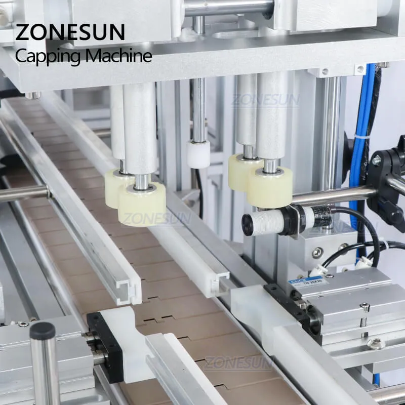 ZONESUN ZS-XG16V Automatic Essential Oil Dropper Bottle Cap Tightening Screw Lid Vial Capping Machines With Cap Feeder